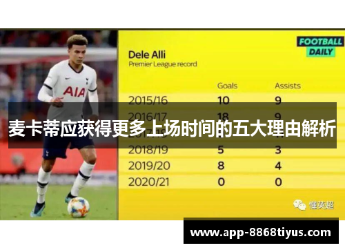 麦卡蒂应获得更多上场时间的五大理由解析
